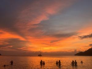 sunset at the workcamp Photo
