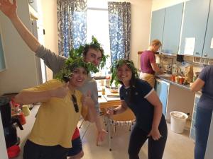 Volunteers doing Midsummer preparations Photo