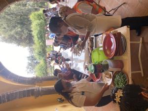 Volunteers enjoying a tpical food from Calpan - Chile en Nogada - WHV2022 Photo